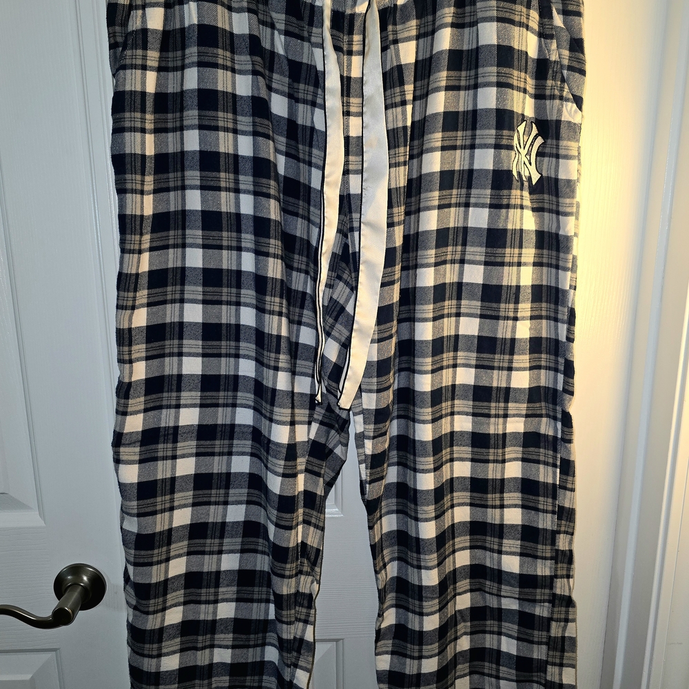 Plaid Lounge Pants with Logo